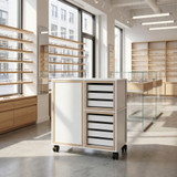 Trolleys with trays CR-SET TR-CD 08