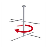 Double glasses holder for LINEAR LED shelves (below)