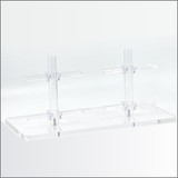 Double Optical Frame Display Risers with 2 x 2 Flat Clips in a Row.