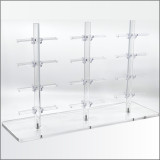Triple Optical Frame Display Risers with 3x4 Flat Clips.