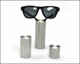 Silver Solid Aluminum Cylindrical Optical Displays