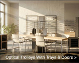 Optical Trolleys With Trays & Doors