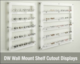 DW Optical Wall Mount Shelf Cutout Displays