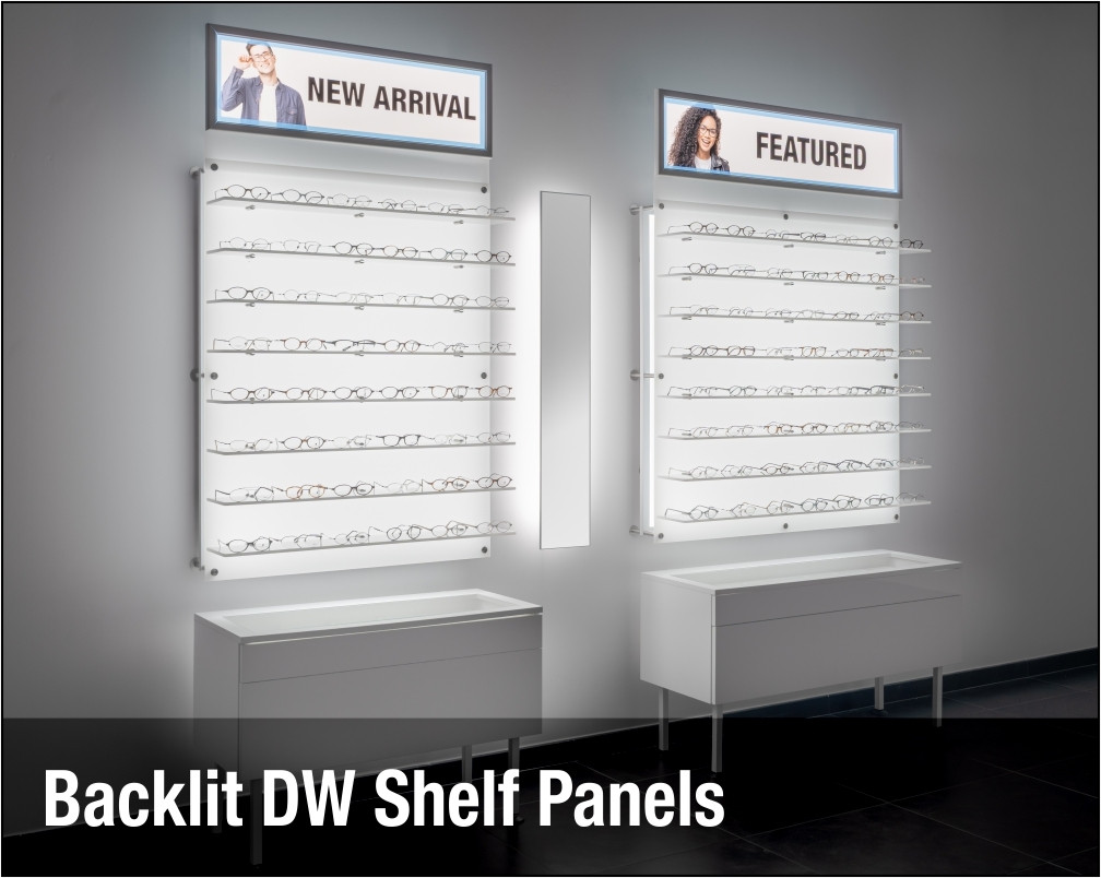Backlit LED Optical Displays & Illuminated Eyewear Panels | Frame Displays