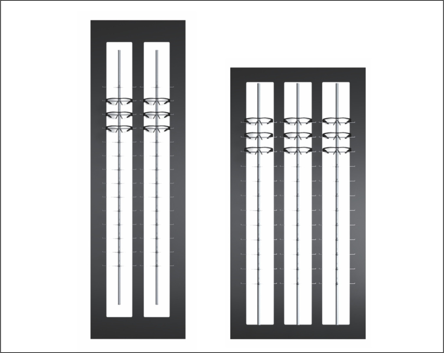 Optical Display Frame Boards Wall Mount Optical Displays