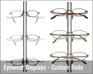 Locking & Open Optical Display Rods | Eyewear Security Rods | Frame ...