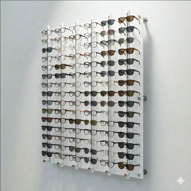 DW31-90F Locking Wall mount Acrylic Optical Display with Hardware- 47.5 inch (H).