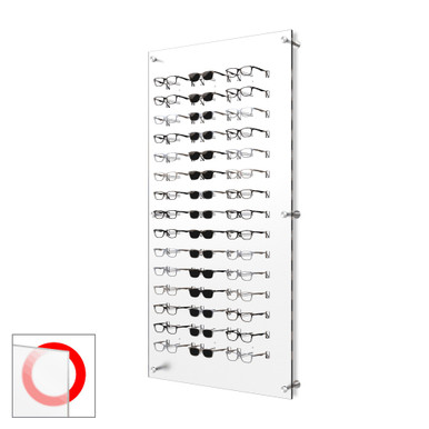 DW31-45F Open Wall mount Acrylic Optical Display with Hardware- 47.5 inch (H)