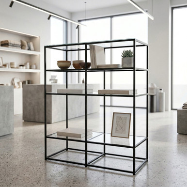 Free-standing display elements with glass top CR-SET SF-TG 06