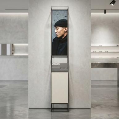 Free-standing display element with deco pedestal CR-SET SF-CLB-GP 10
