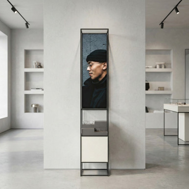 Free-standing display element with deco pedestal CR-SET SF-CLB-GP 09