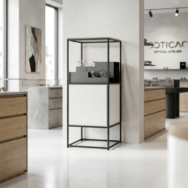 Free-standing display element with deco pedestal CR-SET SF-CLB-DK 07