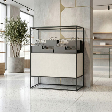 Free-standing display element with deco pedestal CR-SET SF-CLB-DK 05