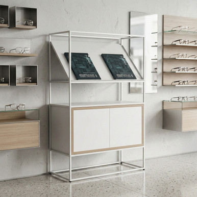 CAROLINE mid-room furniture with inclined shelves CR-SET SR-CD-ASM 02