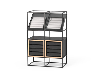 CAROLINE mid-room furniture with inclined shelves CR-SET SR-CD-ASM - 05