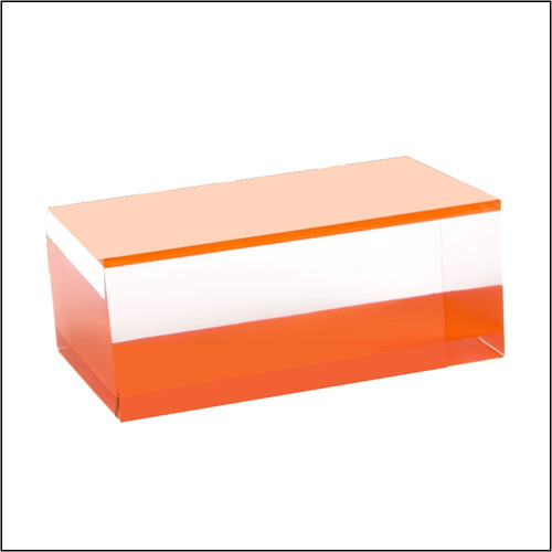 d7.ORG - Large Rectangular Acrylic Block in Orange Perfect as a Sunglass or Optical Frame Display