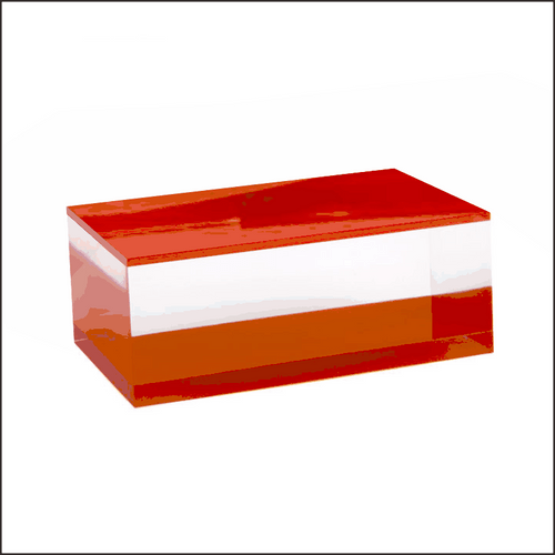 d7.RED - Large Rectangular Acrylic Block in Red Perfect as a Sunglass or Optical Frame Display