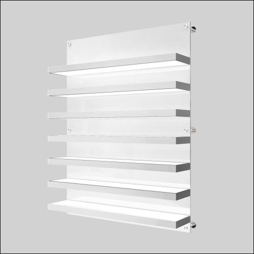 Top LED Wall Mount Optical Display Shelves - DWL31-90 - European Made