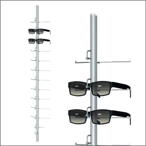 Mini-TUBIX Locking Optical & Sunglass Rod Display - MTE12H - Made in Germany