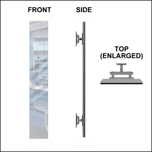 Optical Wallmounted Swiveling Mirror for DW-31-30 & DW-31-60 Panels