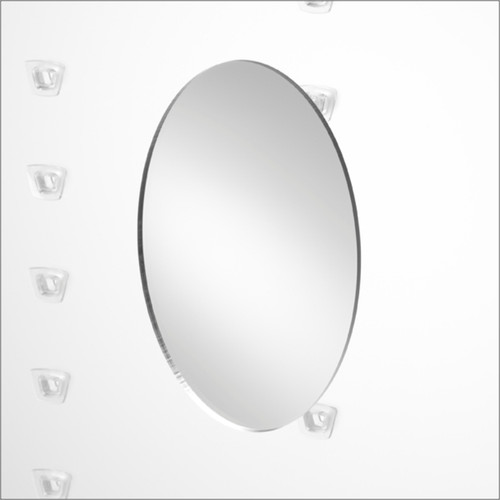 "SMART" Small Oval Mirror with Bracket - Optical Frame Display