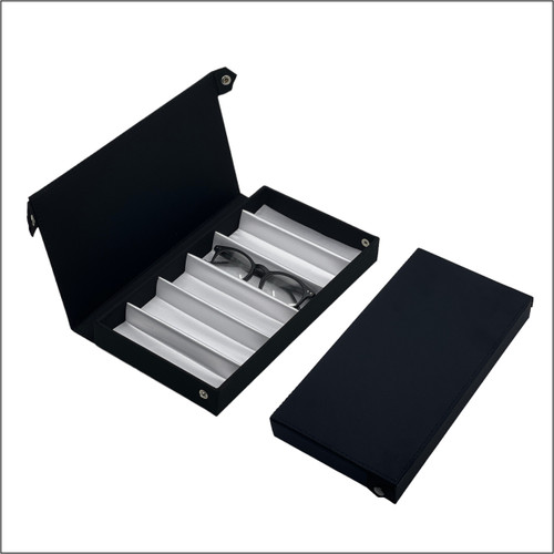 Optical Tray for Eyewear Frames & Sunglasses - Storage Case with 6 Frame Capacity - TRY.OPT.6.1  - BLACK