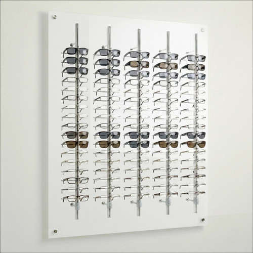 Wall Optical Display Panel with Open or Locking Rods - 43.5" x 55" - AP-11-14  Acrylic