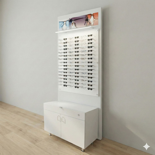 Lit Back Panels with Optional Optical Cabinets - For DW-31-90 Frame Display Panels