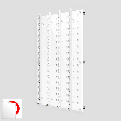 DW31-60FH Locking Wall Mount Acrylic Optical Display with Hardware- 47.5 inch (H)