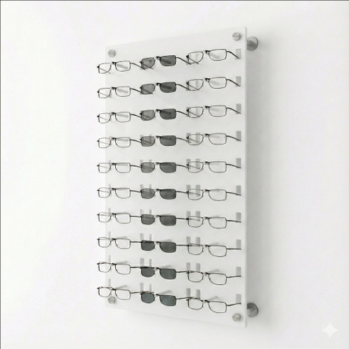 Wall-Mount  Optical Display Acrylic Frame Board  - 31.75 inch (H) - DW.31.30 - Capacity: 30 Frames