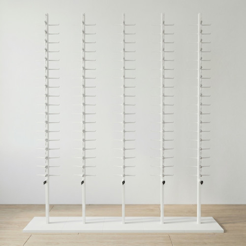 Locking Modular Floor-Top Rods and Base for 90 Optical Eyewear Frames