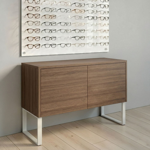 Quick-Ship 36.5" Floor-Top Optical Cabinet – Lakefront Oak