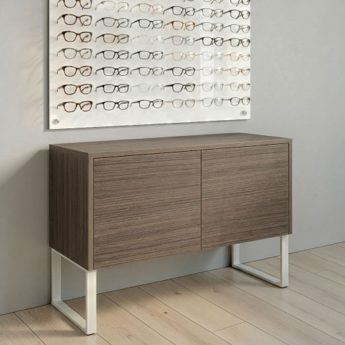 Quick-Ship 36.5" Floor-Top Optical Cabinet – Studio Oak