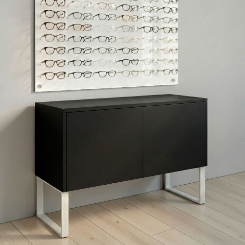 Quick-Ship 36.5" Floor-Top Optical Cabinet – Black