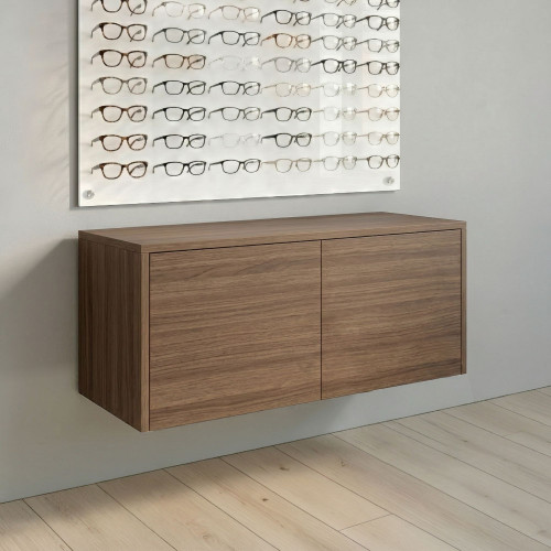 Quick-Ship 36.5" Wall-Mount Optical Cabinet – Lakefront Oak