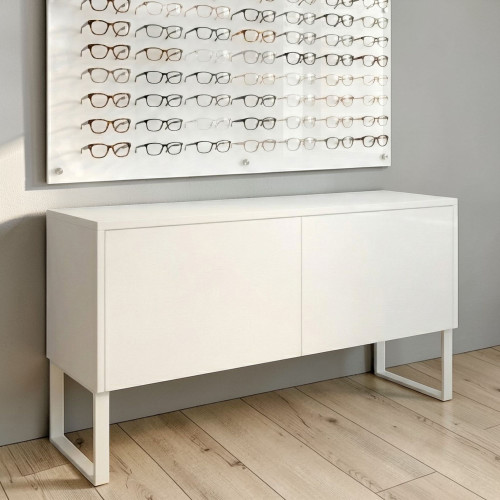 Quick-Ship 47.5" Floor-Top Optical Cabinet – Pure White