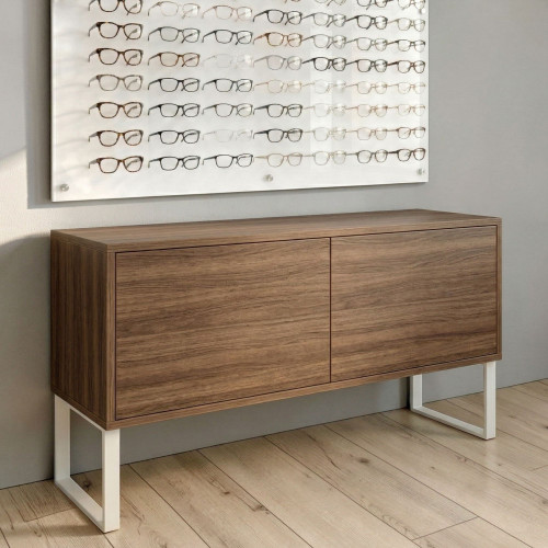 Quick-Ship 47.5" Floor-Top Optical Cabinet – Iron Oak