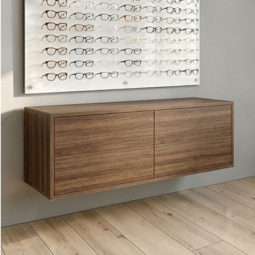 Quick-Ship 47.5" Wall-Mount Optical Cabinet – Iron Oak