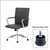 Optical Task Chair with Fixed Chrome Arms in Grey