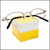 d2.YLW - Large Cubic Acrylic Block in Yellow Perfect as a Sunglass or Optical Frame Display