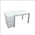 Optical Dispensing Table With Aluminum Structure, White Wooden Cabinet and Four Drawers