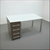 Optical Dispensing Table With Aluminum Structure, Walnut-Laminated Cabinet with Four Drawers