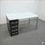 Optical Dispensing Table With Aluminum Structure, Black-Laminated Cabinet with Four Drawers