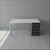 Optical Dispensing Table With Aluminum Structure, Black-Laminated Cabinet with Four Drawers