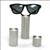 Premium Solid Aluminum Cylinder Set - Silver Eyewear Optical Frame Display