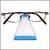 d1.BLU - Triangular Solid Acrylic Block in Blue Perfect as an Eyewear Display.
