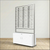 Floor-Top Optical Frame Display - ASIS DW - with White Cabinet - 105 Frame Capacity