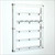 DW Wall Mount Optical Shelf Display with 5 Cutout Open Shelves - 36.5" Wide