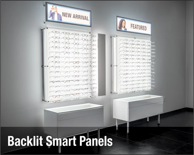 Backlit LED Optical Displays & Illuminated Eyewear Panels | Frame Displays