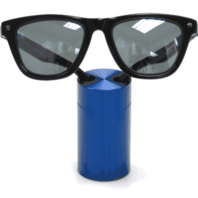 Medium Premium Solid Aluminum Cylinder - Silver Eyewear Optical Frame Display...